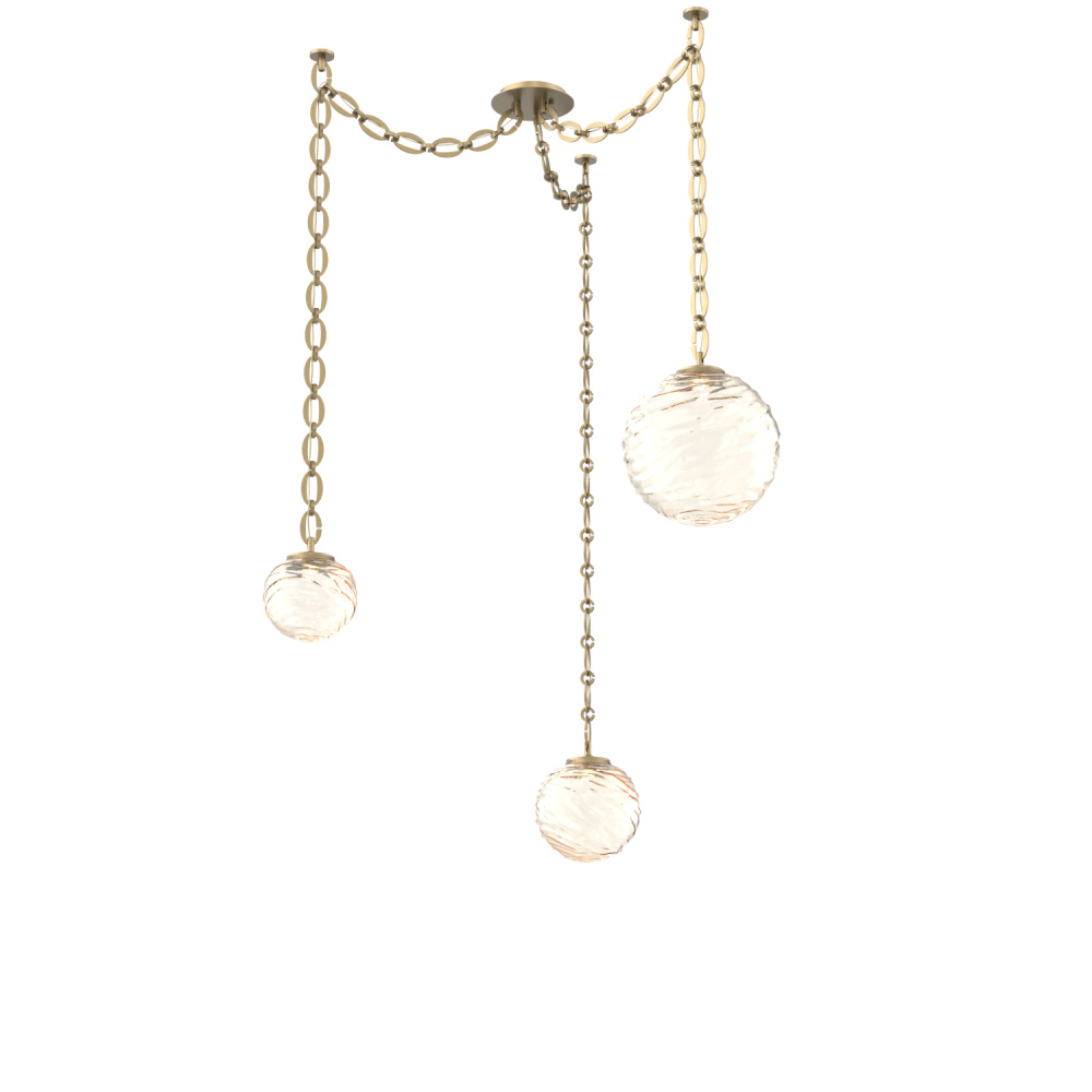 Gaia Multi Light Pendant Gilded Brass