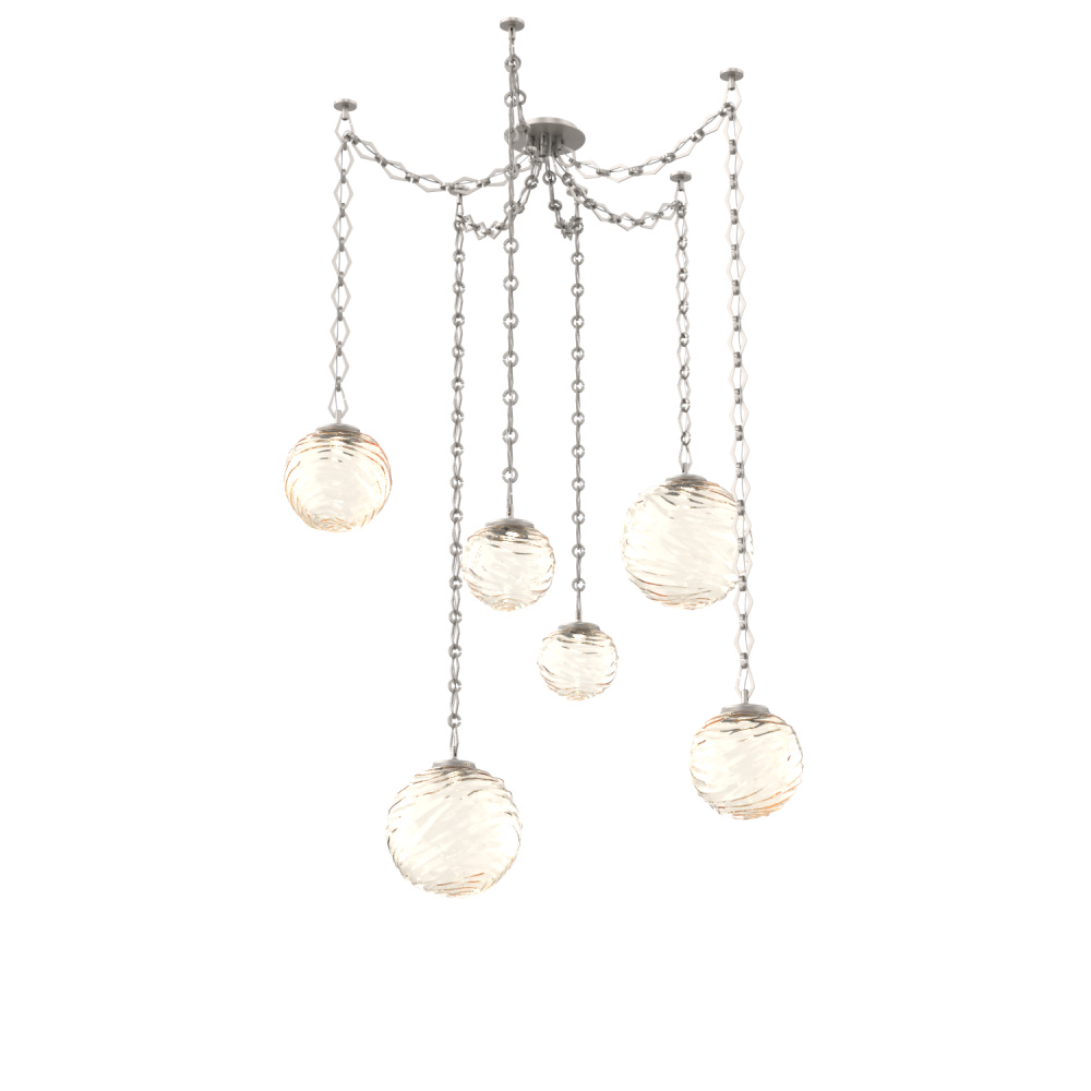 Gaia Multi Light Pendant Beige Silver