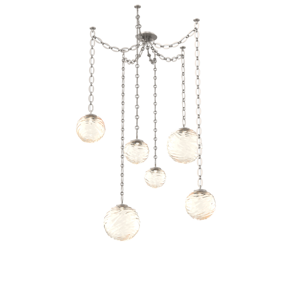 Gaia Multi Light Pendant Beige Silver