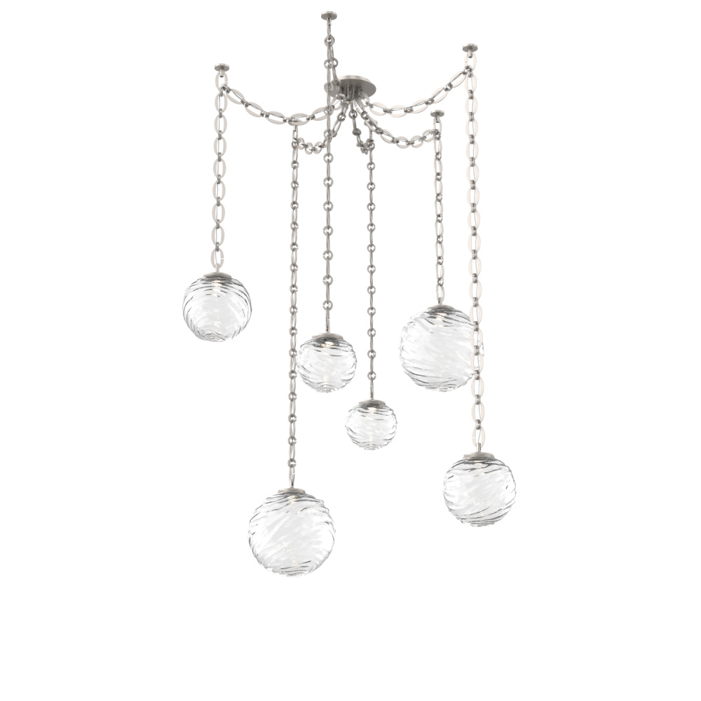 Gaia Multi Light Pendant Beige Silver