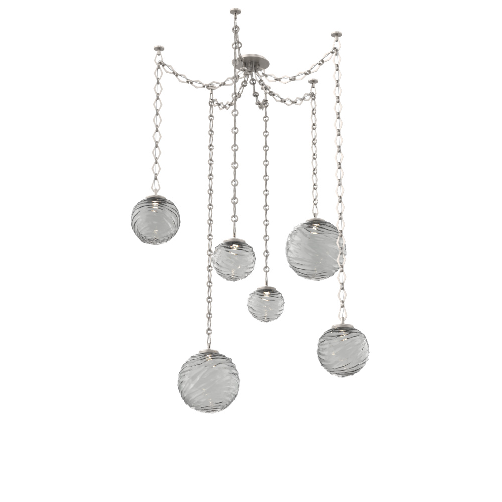 Gaia Multi Light Pendant Beige Silver