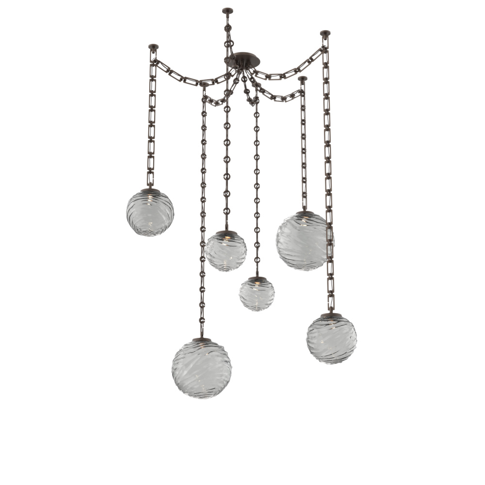 Gaia Multi Light Pendant Flat Bronze