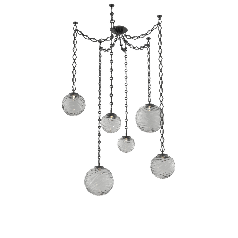 Gaia Multi Light Pendant Matte Black