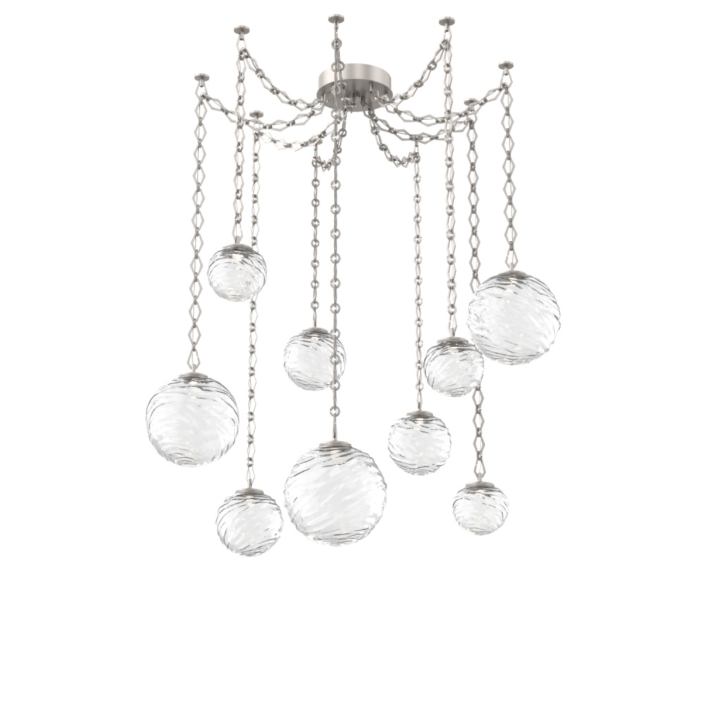 Gaia Multi Light Pendant Beige Silver