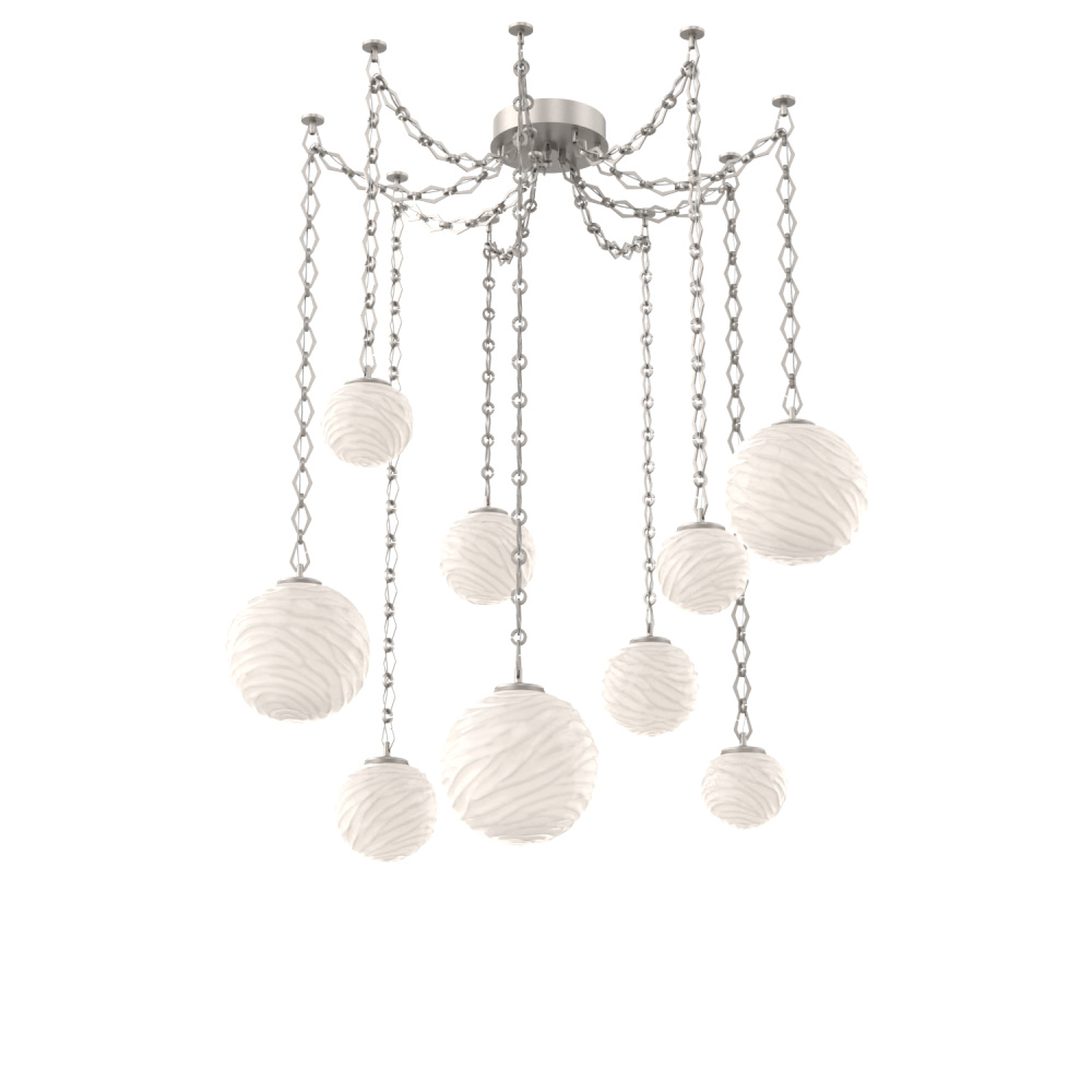 Gaia Multi Light Pendant Beige Silver