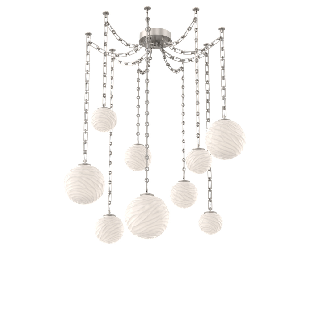 Gaia Multi Light Pendant Beige Silver