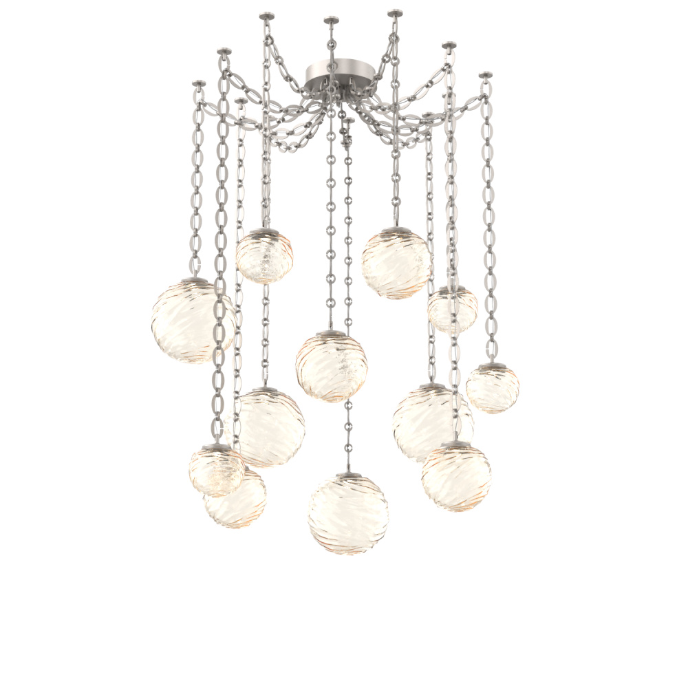 Gaia Multi Light Pendant Beige Silver