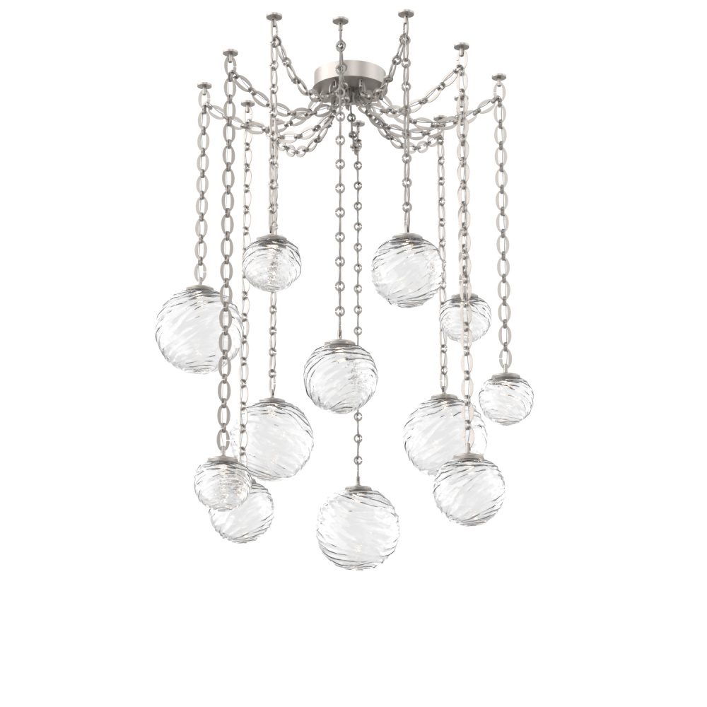 Gaia Multi Light Pendant Beige Silver
