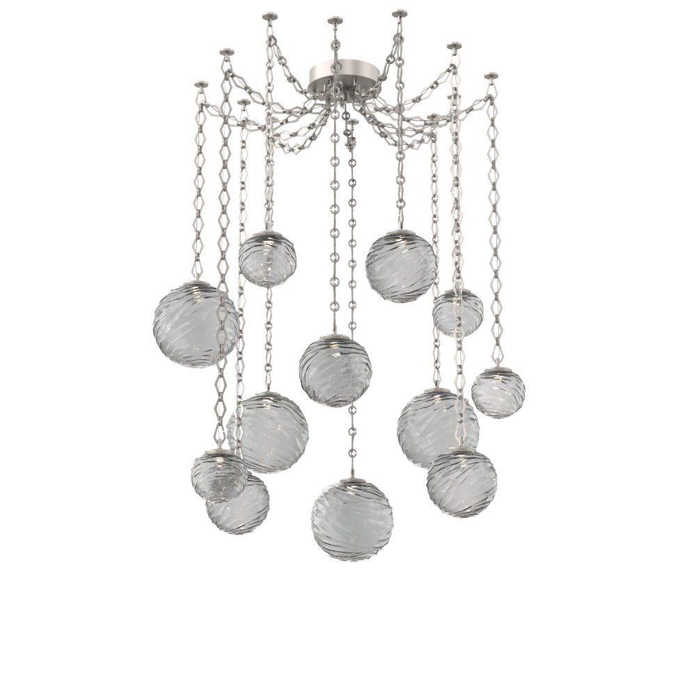 Gaia Multi Light Pendant Beige Silver