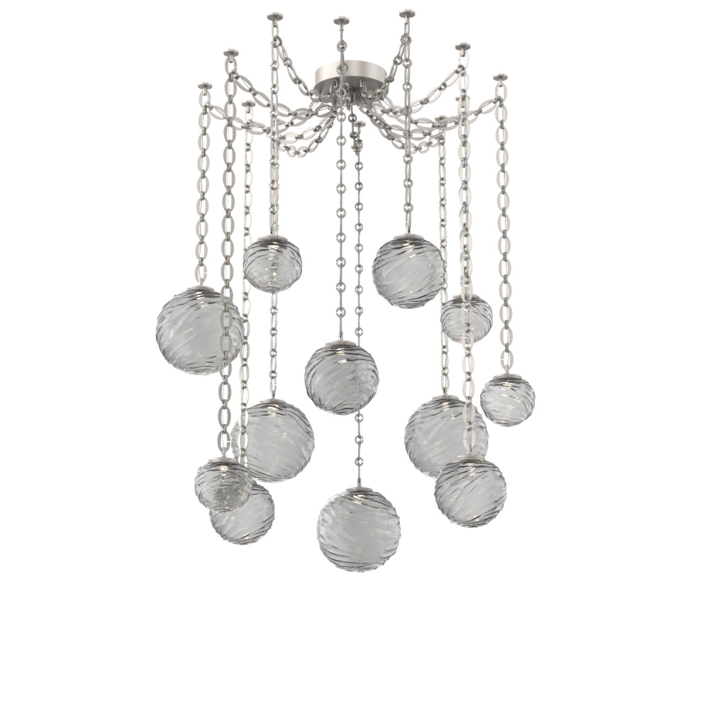 Gaia Multi Light Pendant Beige Silver