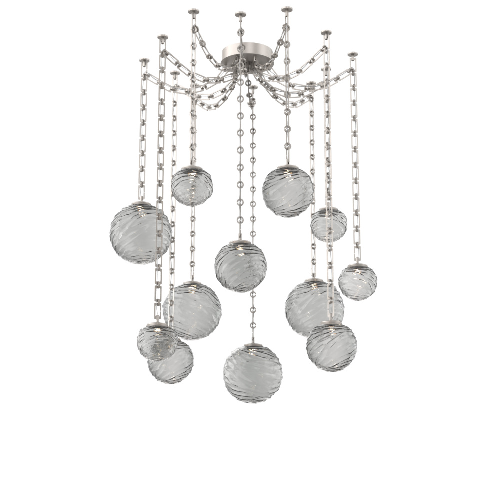 Gaia Multi Light Pendant Beige Silver