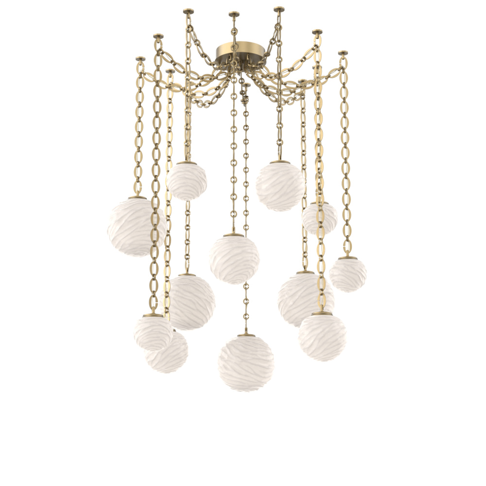 Gaia Multi Light Pendant Gilded Brass