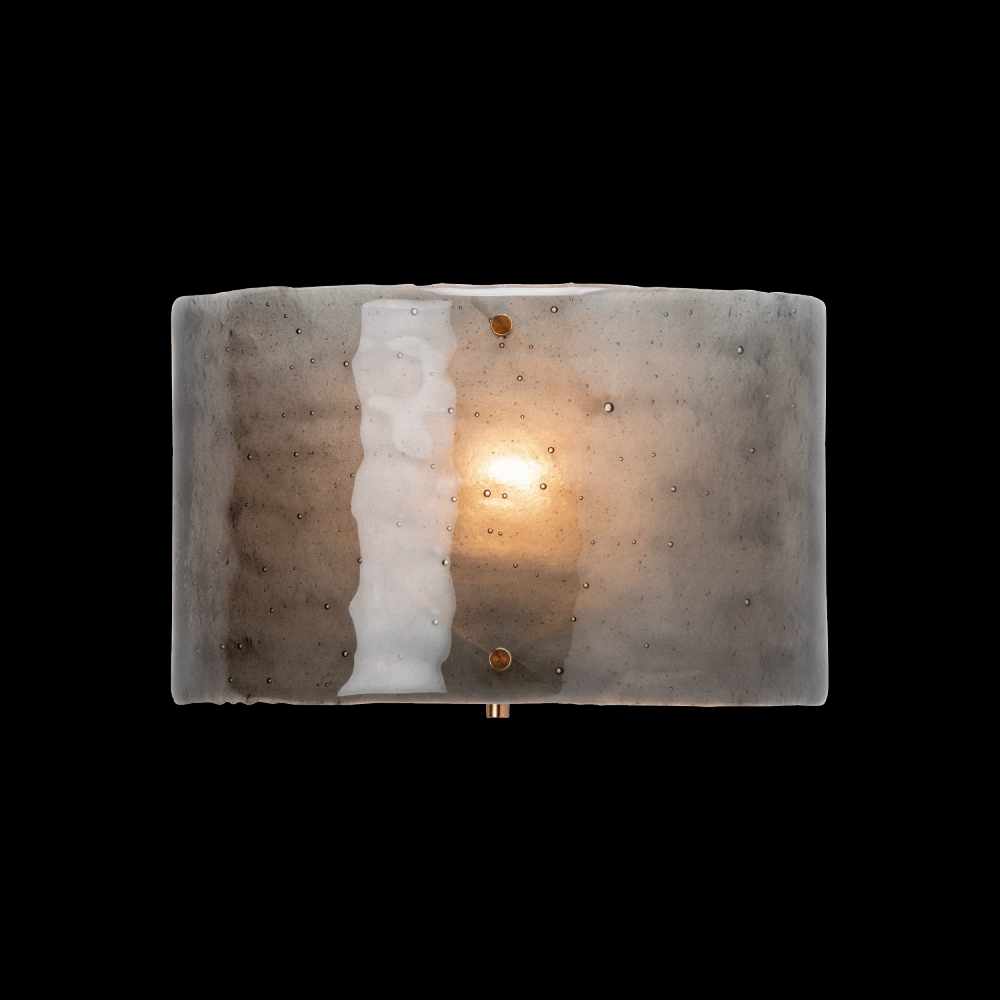 Textured Glass Round Cover Sconce