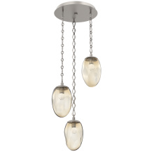 Hammerton CNB0067-03-BS-FA-CH1-L1 - Meteo Round 3pc Multi-Pendant with Chain (LED)
