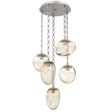 Hammerton CNB0069-05-BS-FA-CH1-L1 - Cosmos Round 5pc Multi-Pendant with Chain (LED)