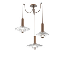 Hammerton SCB0098-03-BB-CG-C01-L3 - Cirrus Round 3pc Swag Multi-Pendant Chandelier