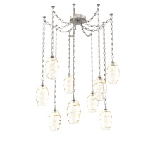 Hammerton SNB0035-09-BS-OA-CH1-E2 - Ellisse Multi Light Pendant Multi Port Canopy Beige Silver