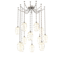 Hammerton SNB0035-12-BS-OA-CH1-E2 - Ellisse Multi Light Pendant Multi Port Canopy Beige Silver