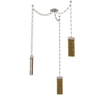 Hammerton SNB0042-03-BS-BG-CH1-L1 - Parallel Multi Light Pendant Multi Port Canopy Beige Silver