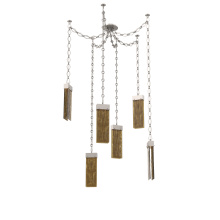 Hammerton SNB0042-06-BS-BG-CH1-L1 - Parallel Multi Light Pendant Multi Port Canopy Beige Silver