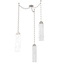 Hammerton SNB0056-03-BS-LC-CH1-L1 - Ledgestone Multi Light Pendant Multi Port Canopy Beige Silver