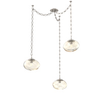 Hammerton SNB0064-03-BS-A-CH1-E2 - Nova Bulb Multi Light Pendant Multi Port Canopy Beige Silver