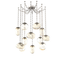 Hammerton SNB0065-12-BS-A-CH1-E2 - Cosmos Bulb Multi Light Pendant Multi Port Canopy Beige Silver