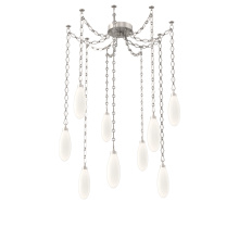 Hammerton SNB0071-09-BS-WL-CH1-L3 - Fiori Multi Light Pendant Beige Silver