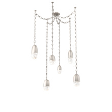 Hammerton SNB0079-06-BS-PC-CH1-L1 - Pebble Multi Light Pendant Beige Silver