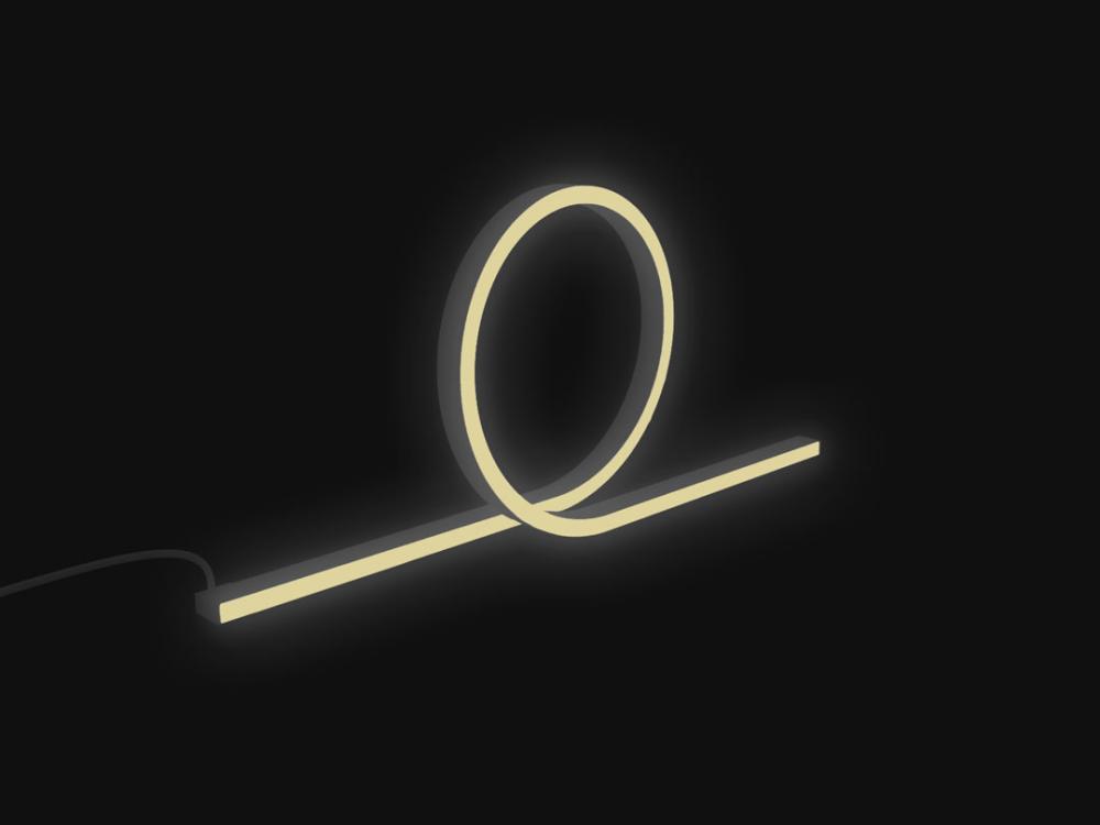 Custom Length Static Green LED Neon Flex 0408 Side Bend