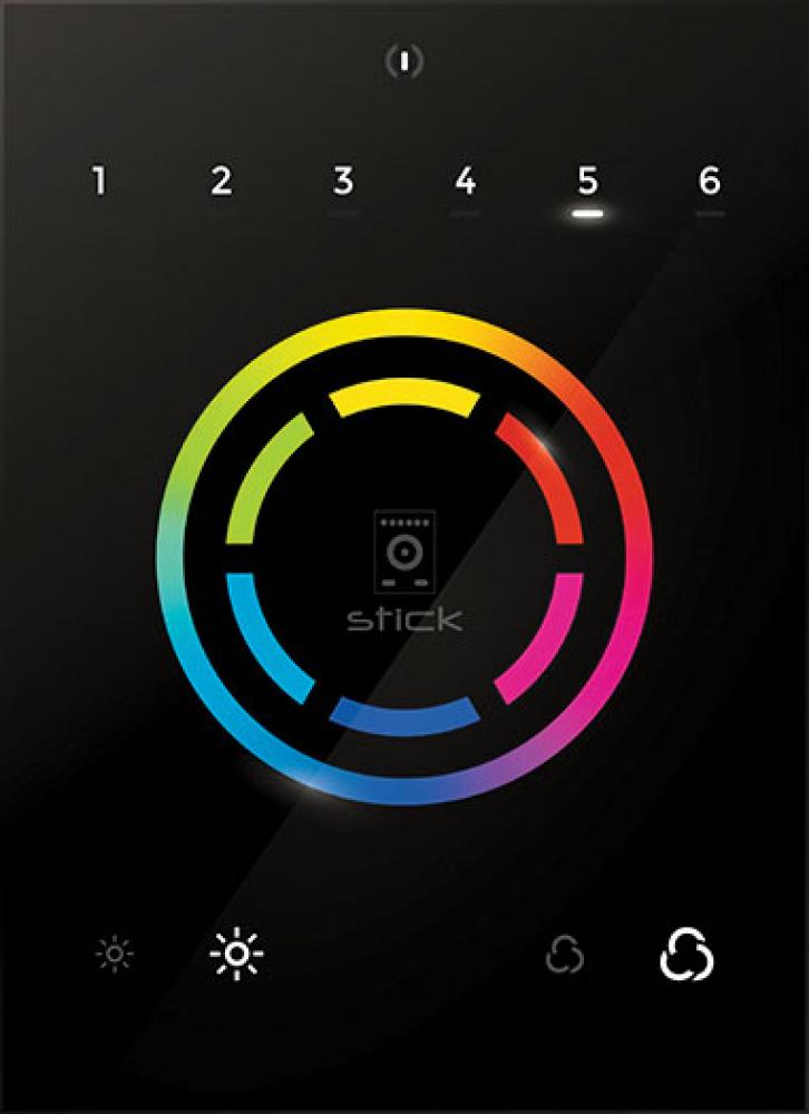 RGB DMX STICK CW4 Wall Controller, Black