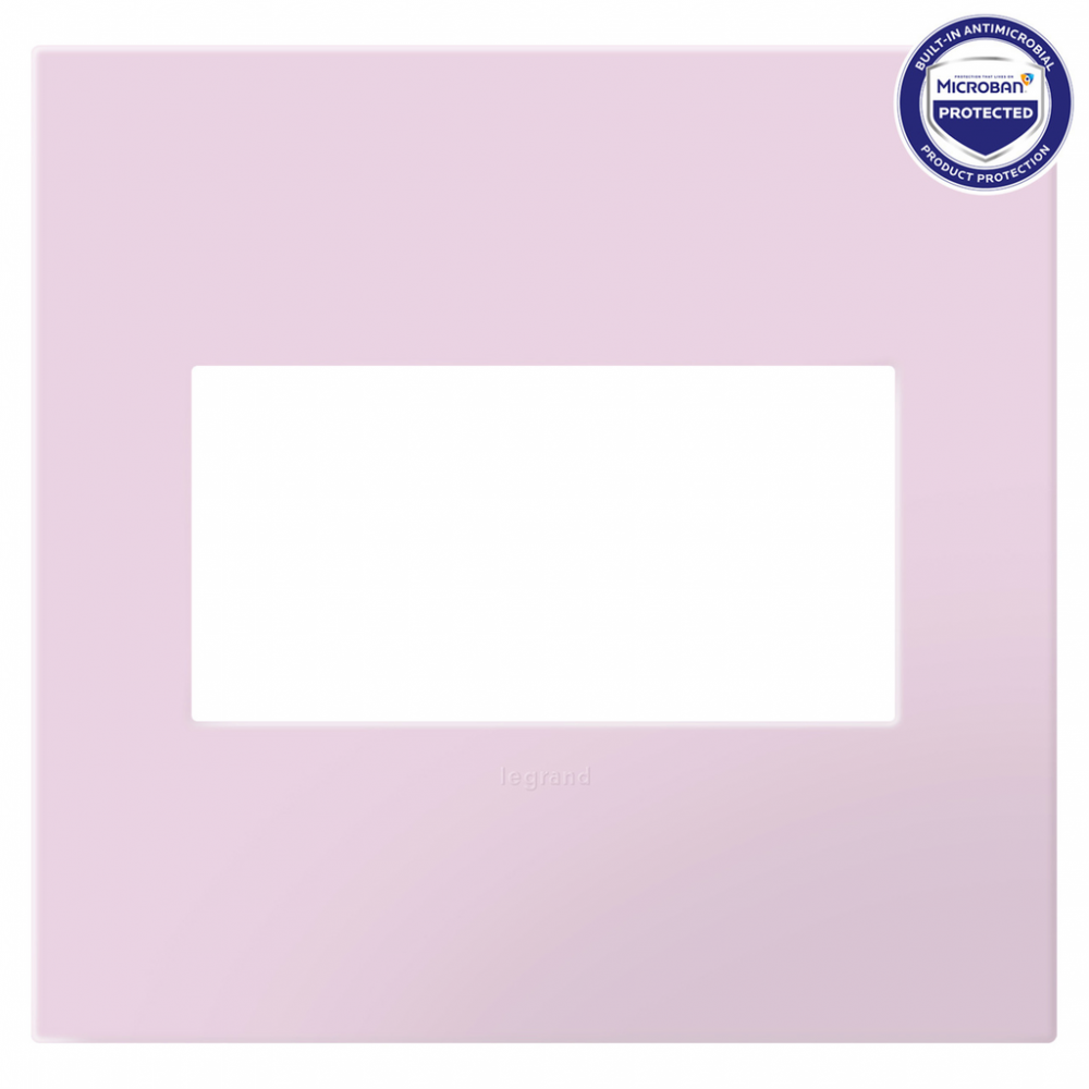 adorne Rosa Two-Gang Screwless Wall Plate with Microban
