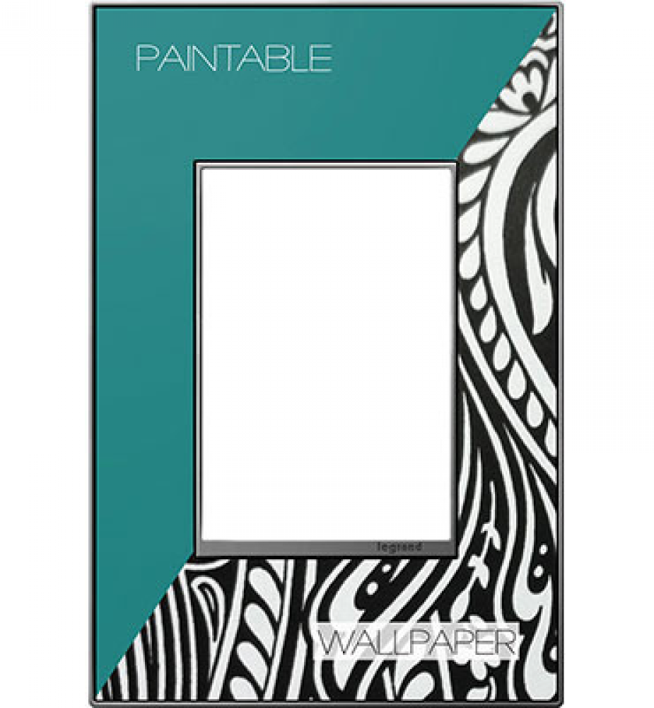 adorne Custom One-Gang-Plus Screwless Wall Plate, Magnesium Trim