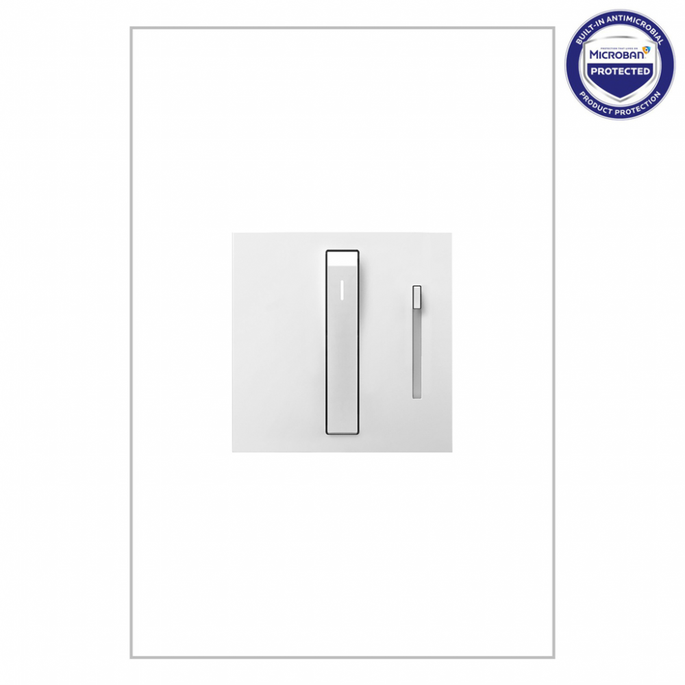 adorne Whisper Tru-Universal Dimmer, White, with Microban