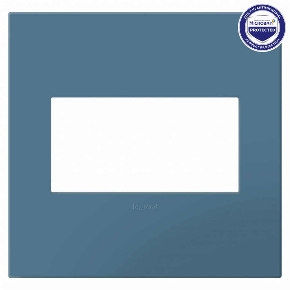 adorne Mystic Two-Gang Screwless Wall Plate with Microban