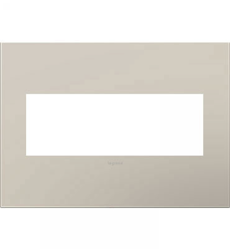 adorne Greige Three-Gang Screwless Wall Plate