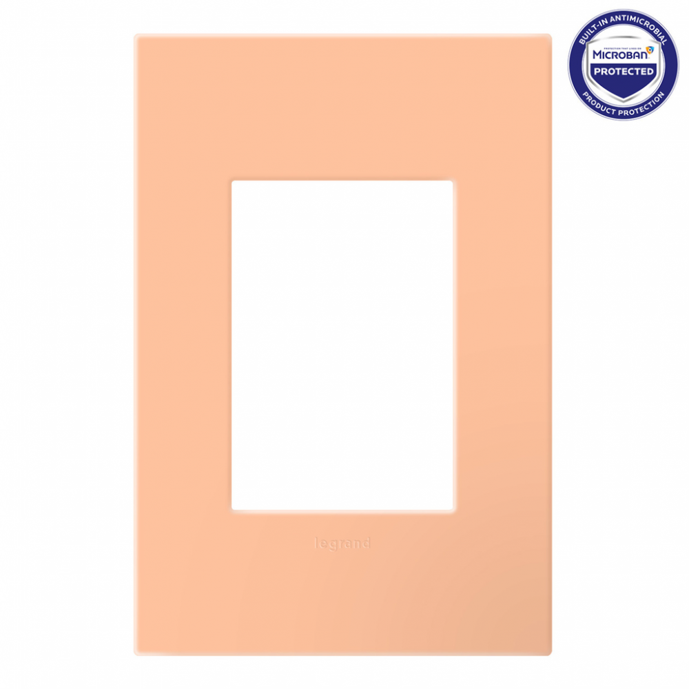 adorne Peachy One-Gang Screwless Wall Plate with Microban