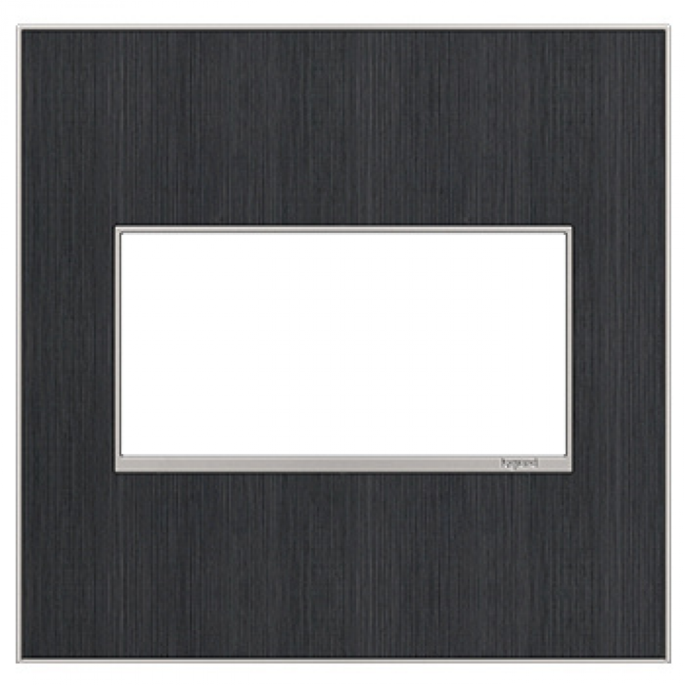 adorne Rustic Grey Two-Gang Screwless Wall Plate