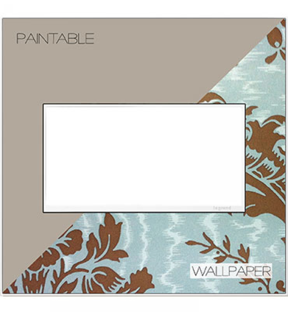 adorne Custom Two-Gang Screwless Wall Plate, White Trim