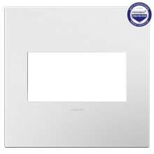 Legrand AWP2GPW4 - adorne Matte White Two-Gang Screwless Wall Plate with Microban