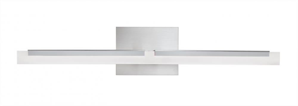 Double L Sconce 26&#34; LED Vanity Light - Brushed Nickel