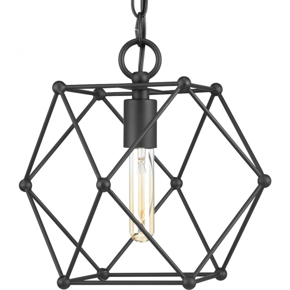 Spatial Collection One-Light Matte Black Global Pendant Light
