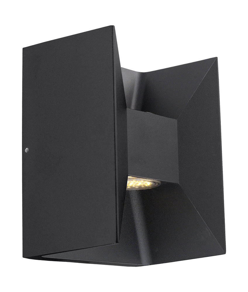 2 LT Integrated LED Up/Down Outdoor Wall Light w/ Black Finish