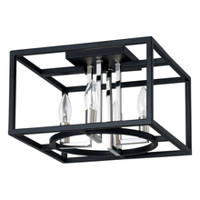 Eglo 204602A - 4 LT Open Frame Ceiling Light w/ Matte Black & Chrome Finish