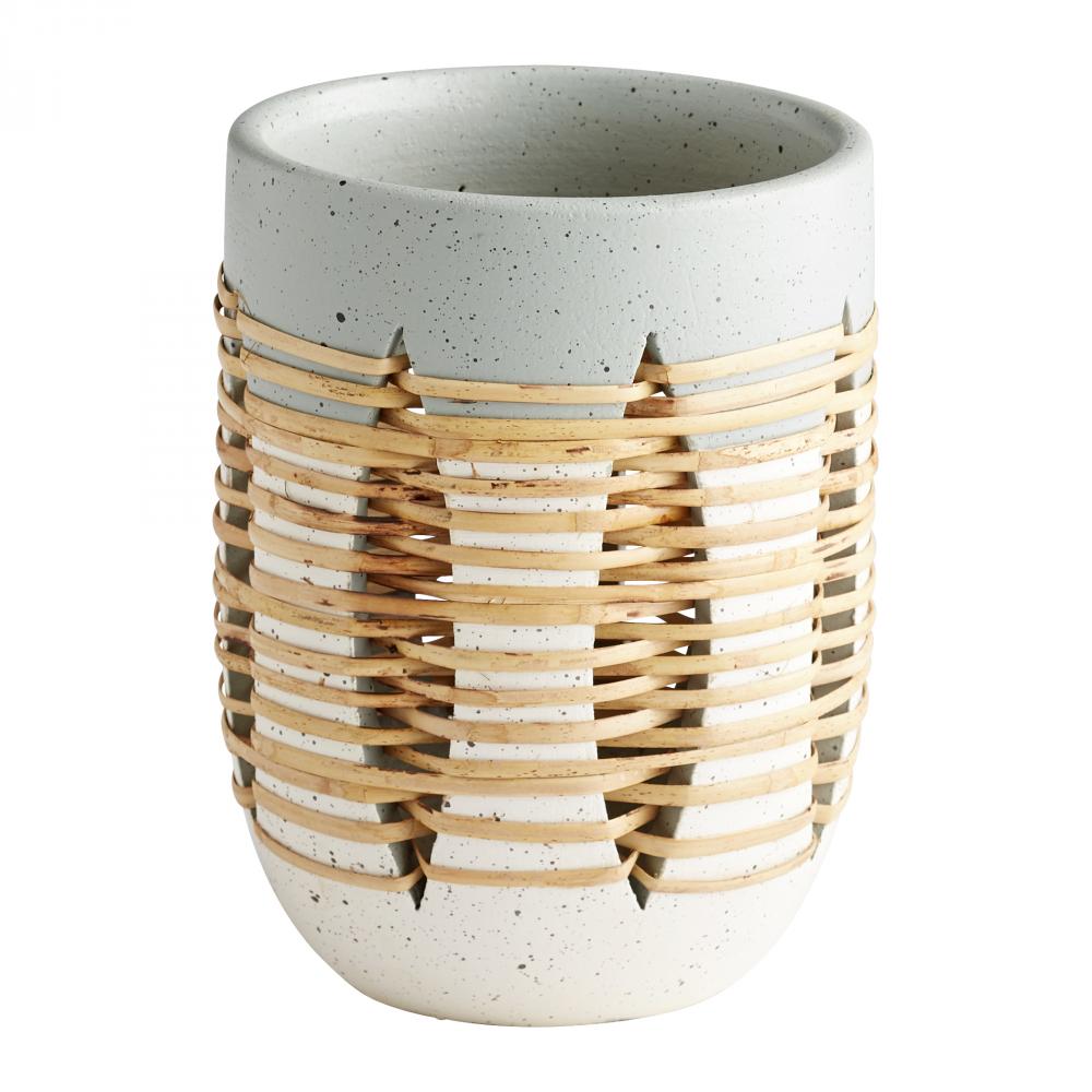 Cresent Vase Grey And Ivory - Small