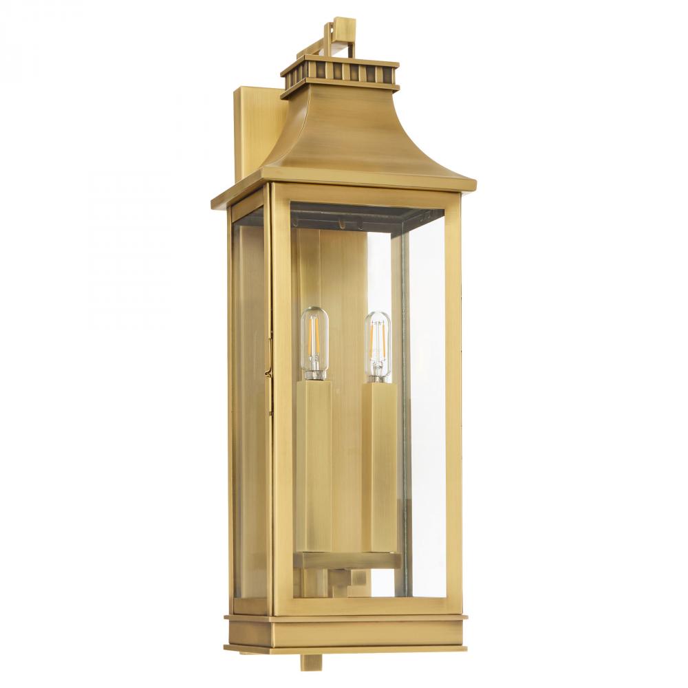Salem 2 Light Outdoor Wall Sconce - Heritage Brass