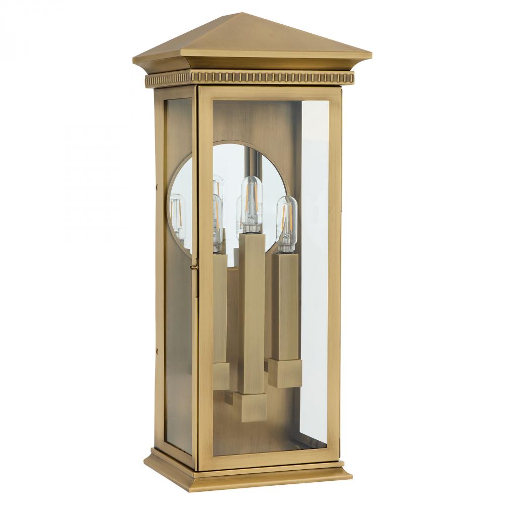 Guilford 3 Light Outdoor Wall Sconce - Heritage Brass