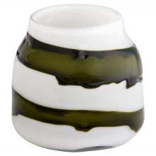 Cyan Designs 12089 - Denali Vase | Iridescent White | Green - Small