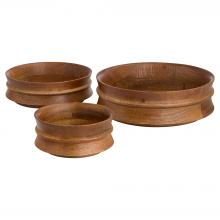 Cyan Designs 12169 - Madison Bowls | Walnut - 3pc Set