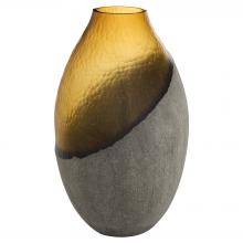 Cyan Designs 12213 - Geode Vase | Amber | Stone Grey - Large